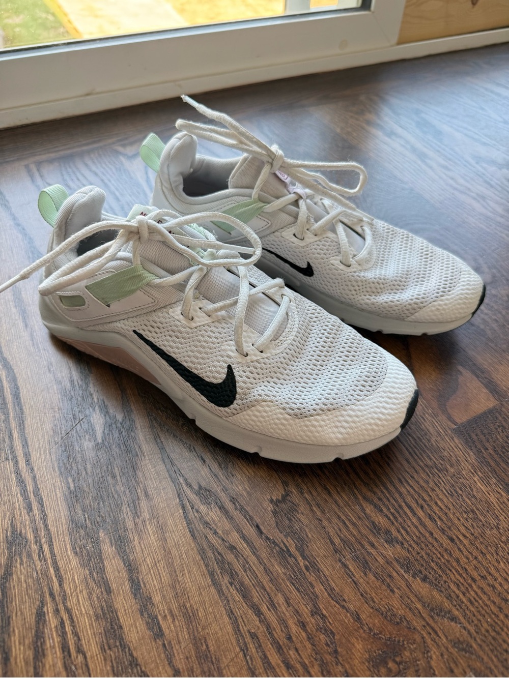 Nike White, Pink and Light Green shoes